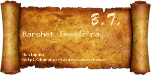 Barchet Teodóra névjegykártya